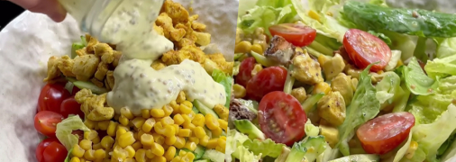 Легкий салат з заправкою без майонезу