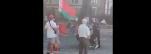 В Киеве напали на сторонников Лукашенко: (видео)