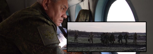 Видео в основном состоит из кадров, где шойгу грустно смотрит в иллюминатор вертолета