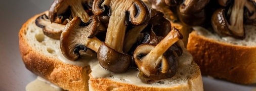 Кростини с грибами украсят ваш стол (изображение создано с помощью ИИ)