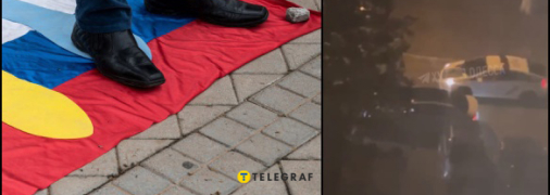 Ждем извинений: в Одессе среди улицы включили гимн россии и кричали матом на Бандеру (видео)