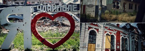 В городе разбиты почти все дома, люди живут в подвалах