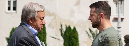 Генсек ООН для встречи с президентом Украины прибыл во Львов