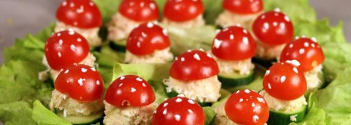 Помидоры с сырной намазкой