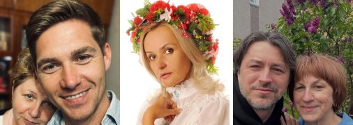 Владимир Остапчук с мамой, Ирина Фарион, Сергей Притула с мамой