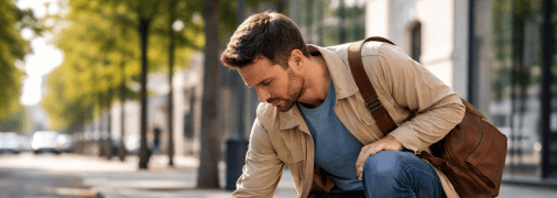 Чоловік підіймає ключі з землі