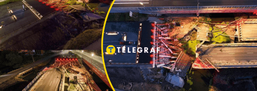 Инсталляция на месте разрушенного моста в Ирпени