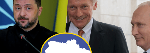 Володимир Зеленський, Дмитро Пєсков та Володимир Путін