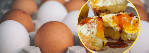 Яйця в картопляних кошиках