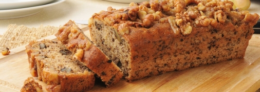 Банановый кекс с медом и орехами