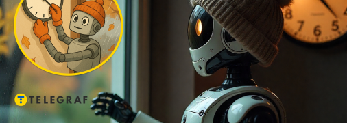 Робот переводит часы