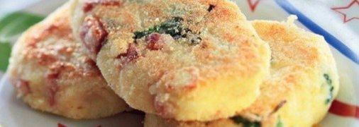 Биточки картофельные с ветчиной