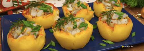 Горячая закуска из картофеля и селедки