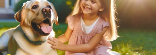 Собака може бути найкращим другом для вашої дитини (фото створене з допомогою ШІ)