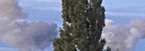 Дим над місцем атаки у Вишгородському районі