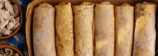 Блинчики с курицей и грибами