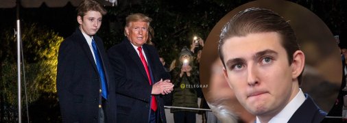 Дональд Трамп и его сын Бэррон