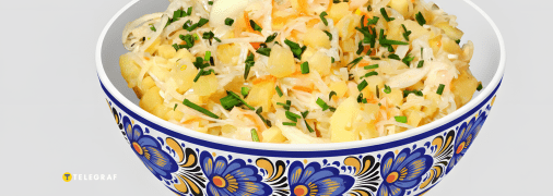 Салат "Силос" из квашеной капусты и картофеля