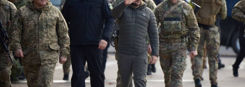 Владимир Зеленський с охраной