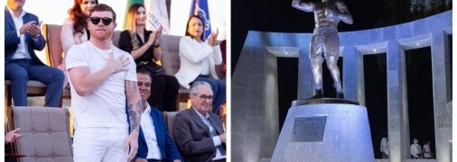 Канело на відкритті пам’ятника