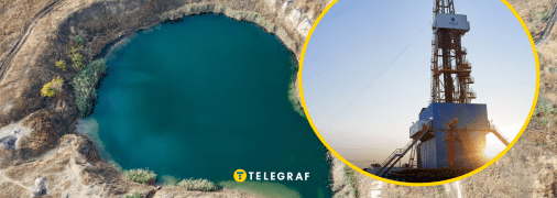 Біля села Антонівка є озеро, яке виникло внаслідок бурових робіт