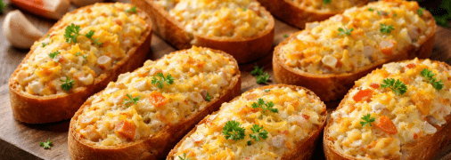 Гарячі бутерброди з крабовою начинкою