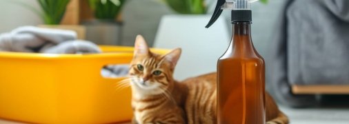 Запах кошачьей мочи нейтрализовать нелегко, но возможно (изображение создано с помощью ИИ)