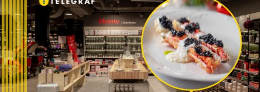 Магазин, черная икра, краб