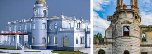 Палац у селі Дениші (3D модель)