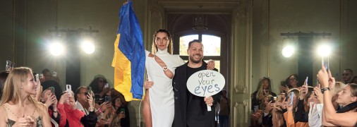 Андре Тан і Аліна Байкова наприкінці показу