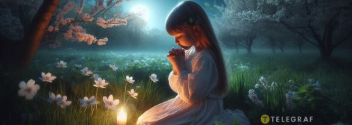 Девочка молится