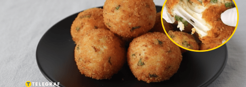 Золотистые рисовые шарики с сыром