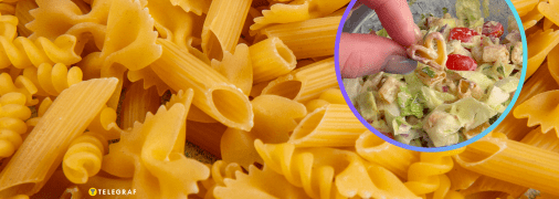 Салат с макаронами и овощами