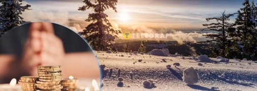 Восход солнца в январе