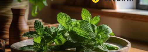 Гілочки та листя м'яти