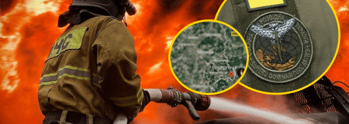 Пожежа після атаки дронів