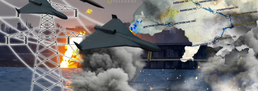 Удары по ГЭС. Коллаж: "Телеграф"