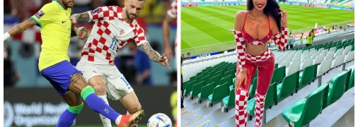 Кньолл на матчі Хорватія — Бразилія