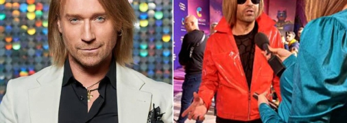 Артист, схожий на Винника, виконує диско-музику