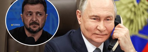 Украинский лидер и президент России