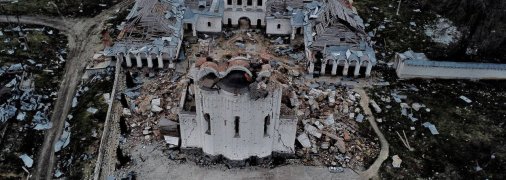 Зруйноване ворогом селище Долина