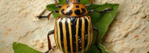 Колорадский жук может представлять серьезную угрозу для урожая (изображение создано с помощью ИИ)