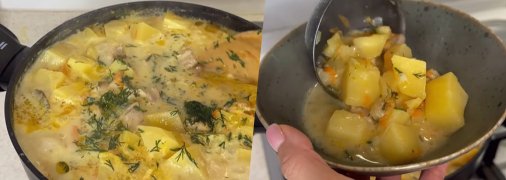 Тушкована картопля з куркою, що тане в роті