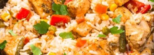 Нереально вкусный рис с мясом и овощами