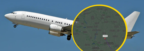 Російський Boeing 737 над Україною