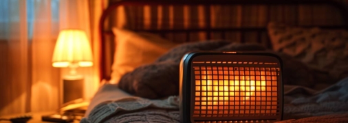 Навіть сучасний електричний обігрівач може бути небезпечним (фото створене з допомогою ШІ)