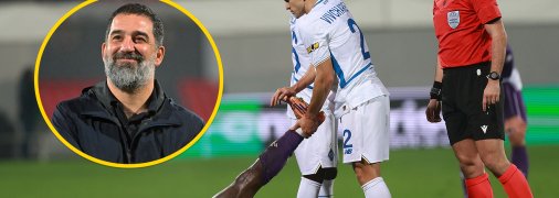 Головний тренер "Шахтаря" Арда Туран та "динамівець" Костянтин Вівчаренко