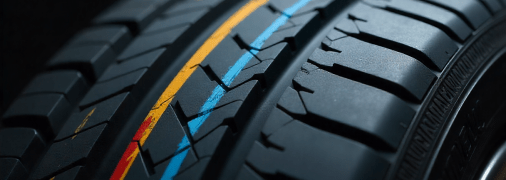 Тонкие полосы на шинах авто