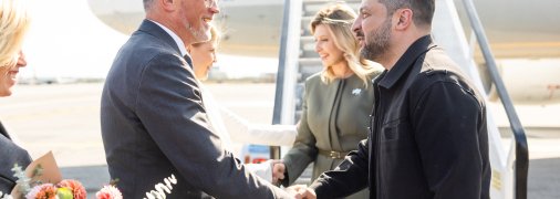 Владимир Зеленский и Елена Зеленская прибыли в США