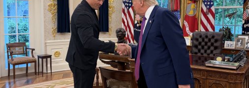 Олександр Усик та Дональд Трамп